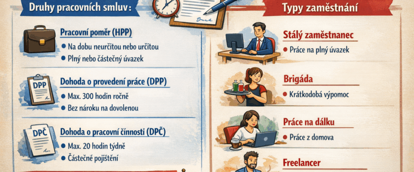 DPČ vs DPP vs HPP: praktický přehled pro uchazeče