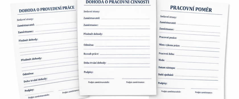 DPČ vs DPP vs HPP: praktický přehled pro uchazeče