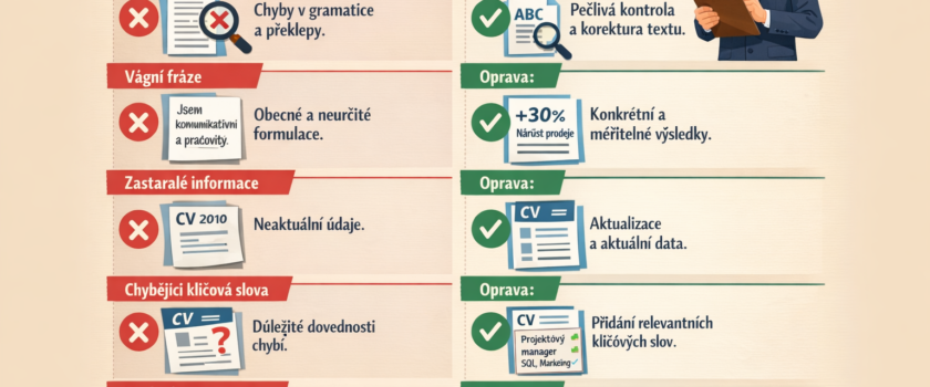 Nejčastější chyby v životopisu a jak je opravit
